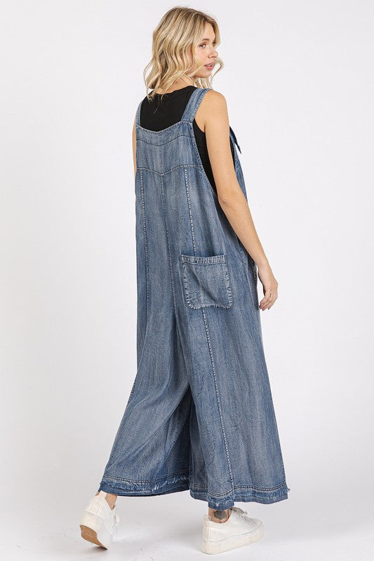 "Nadia" Tencel Overalls - The Katie Grace Boutique