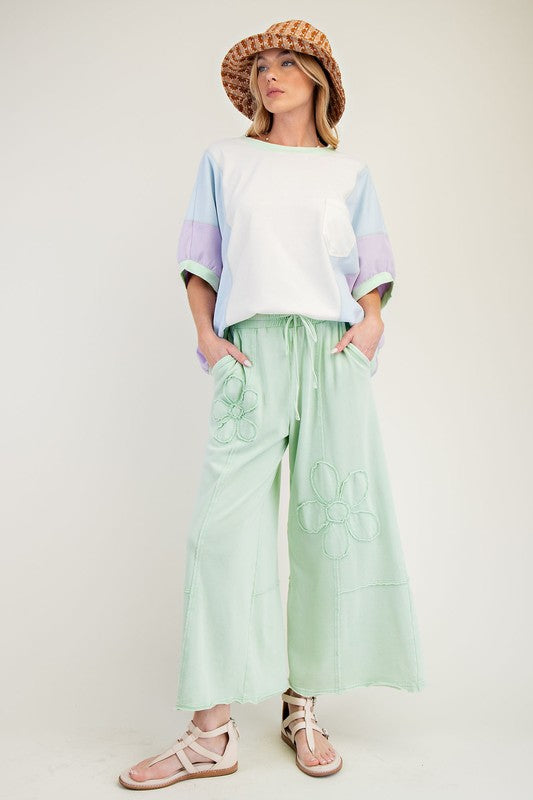 "Lilly" Wide Leg Cropped Pants