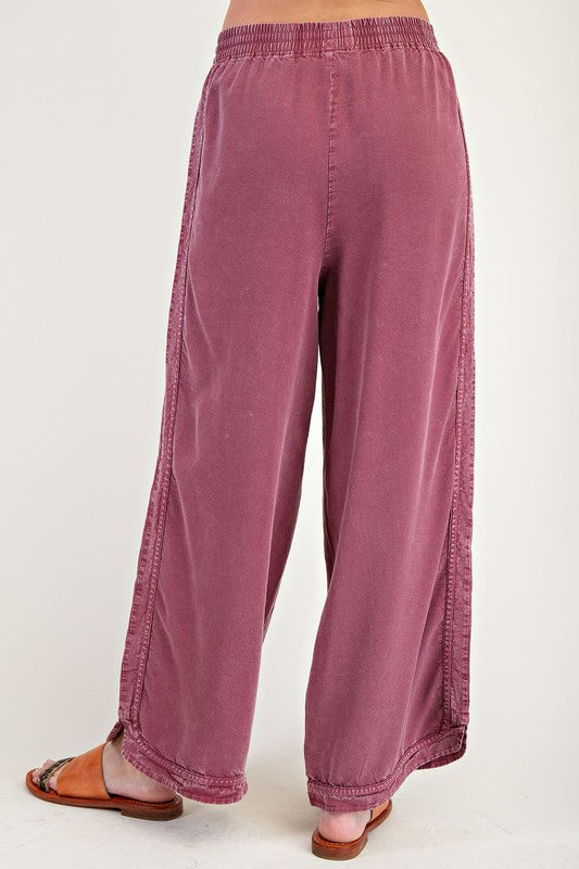 "Trista" Mineral Washed Tencel Pants - The Katie Grace Boutique