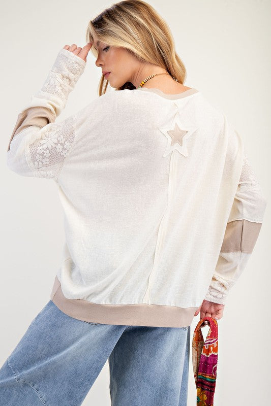 "Mia" Slub Knit Pullover - The Katie Grace Boutique