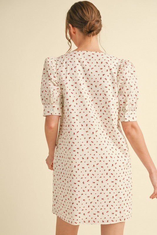 "Mae" Cherry Print Dress - The Katie Grace Boutique