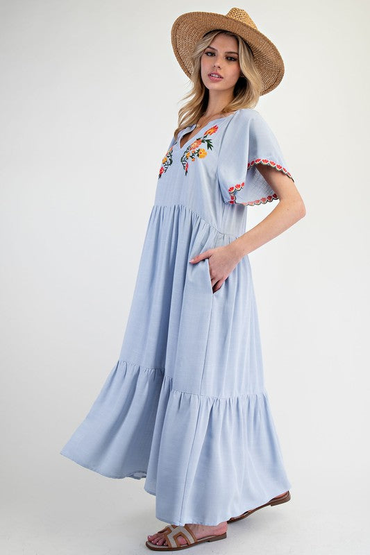 "Pollyana" Embroidered Dress