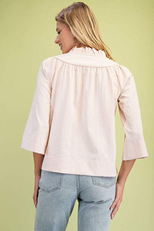 "Olivia" 3/4 Blouse - The Katie Grace Boutique