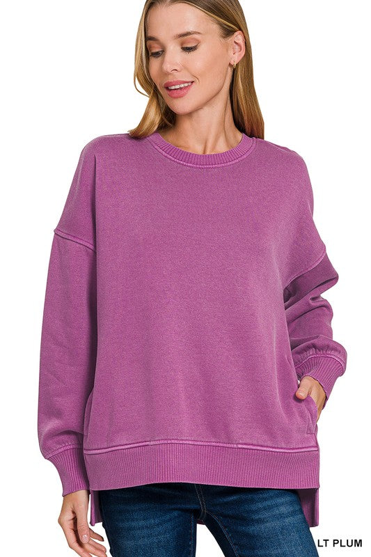 "Penny" Soft Pullover with Ribbed Details, 2 colors - The Katie Grace Boutique