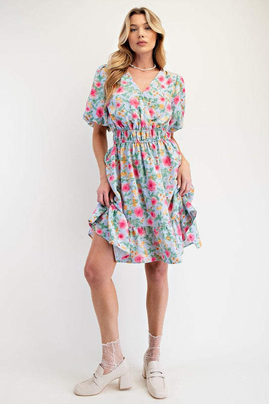 "Daphne" Floral Dress - The Katie Grace Boutique