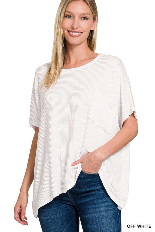 "Kellie" Striped Ribbed Top, 5 colors - The Katie Grace Boutique