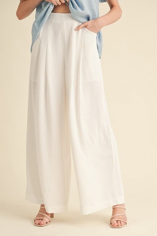 "Jessica" Wide Leg Darted Pants, 2 colors - The Katie Grace Boutique