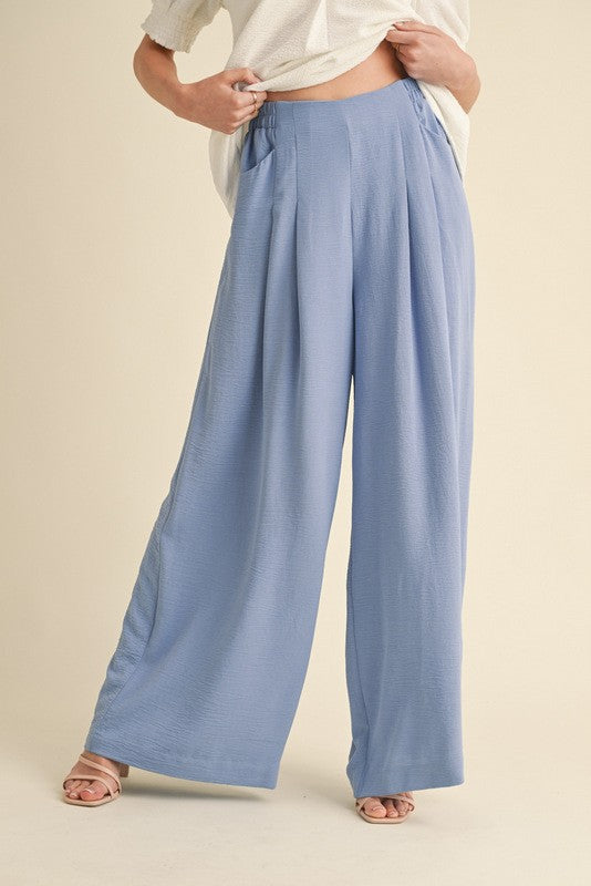 "Jessica" Wide Leg Darted Pants, 2 colors - The Katie Grace Boutique