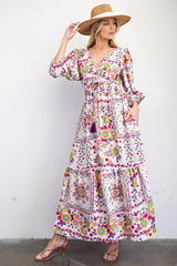 "Sophie" Printed Maxi Dress - The Katie Grace Boutique
