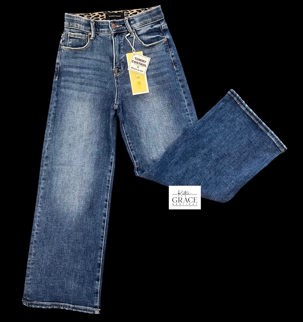 "Hanna" Tummy Control Wide Leg Jeans