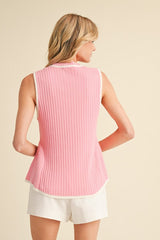 "Emma" Sleeveless Peplum Sweater, 2 colors - The Katie Grace Boutique