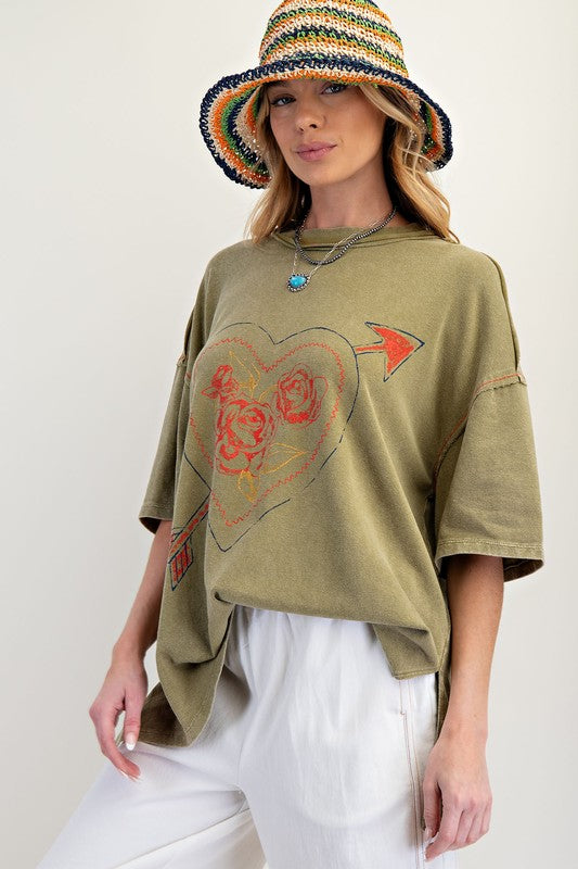 "Charli" Oversized Top - The Katie Grace Boutique