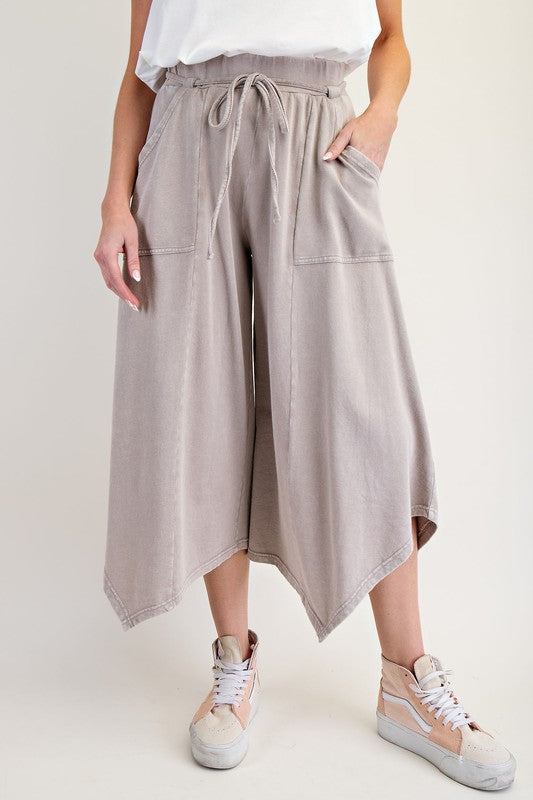 "Joanna" Mineral Washed Pants, Stone
