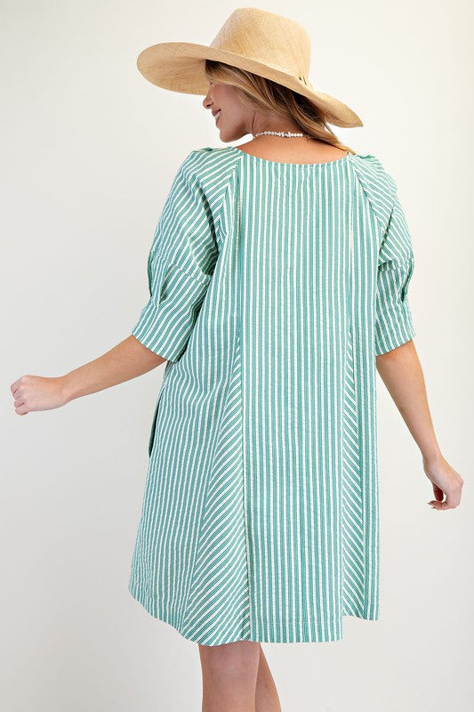 "Sienna" Striped Dress - The Katie Grace Boutique