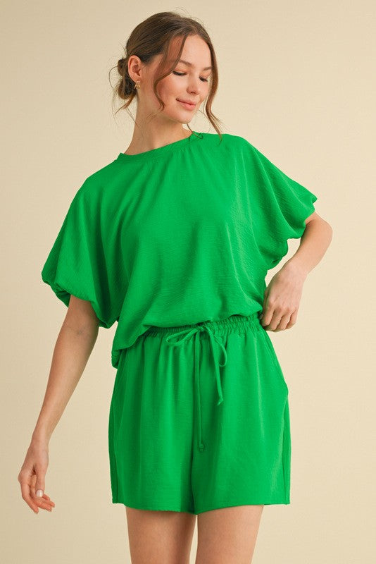 "Emily" Matching Separates, Green - The Katie Grace Boutique