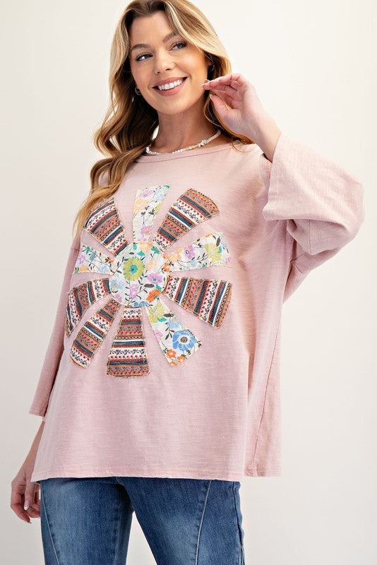 "Tara" Applique' Top - The Katie Grace Boutique