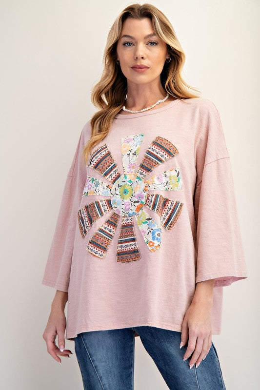 "Tara" Applique' Top - The Katie Grace Boutique