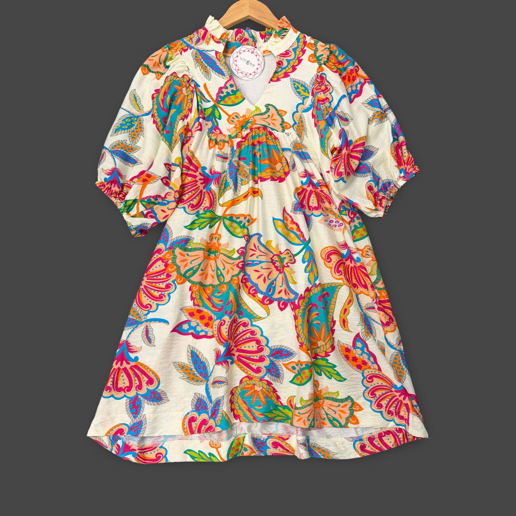 "Zoey" Vibrant Dress, S-2XL - The Katie Grace Boutique