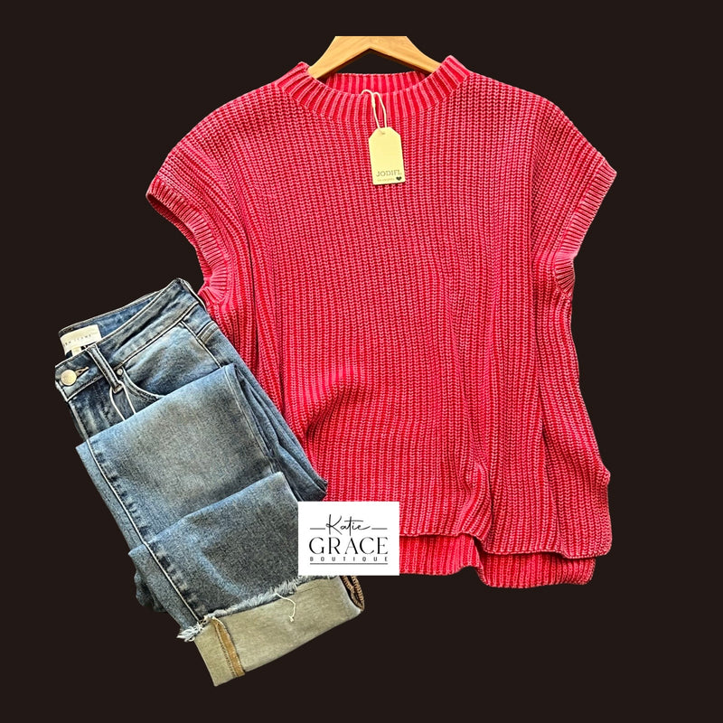"Ruby" Mineral Washed Sweater