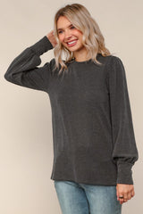 "Amelia" Ribbed Top, 2 colors - The Katie Grace Boutique