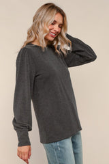 "Amelia" Ribbed Top, 2 colors - The Katie Grace Boutique