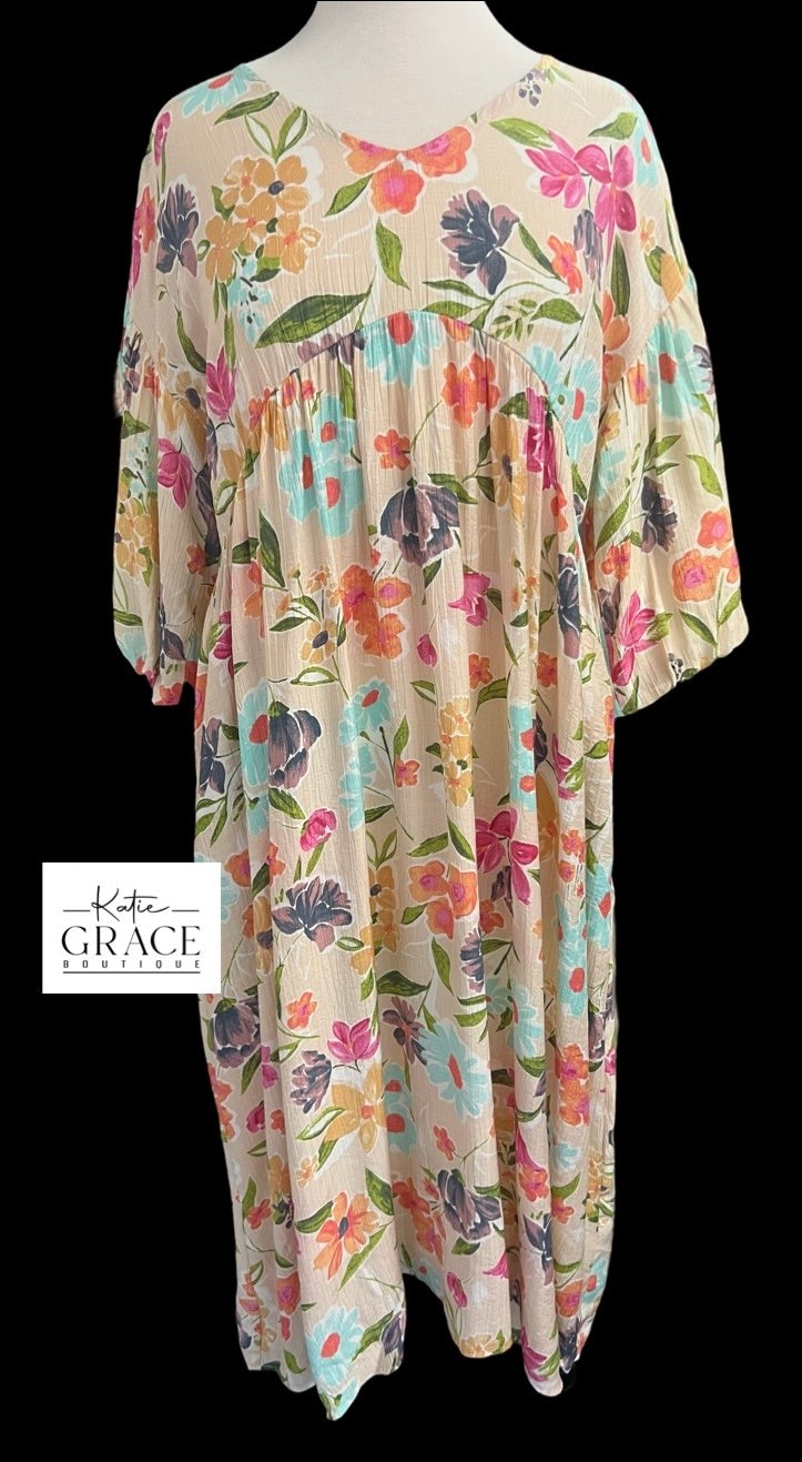 "Sasha" Floral Dress - The Katie Grace Boutique