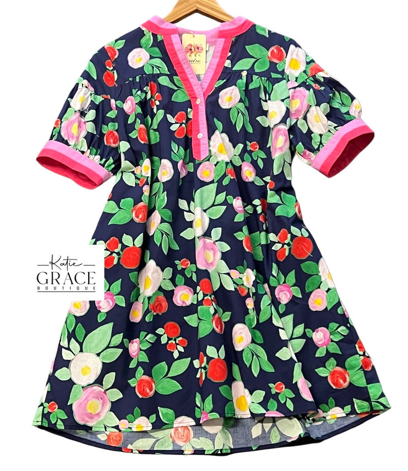 "Gracen" Floral Dress - The Katie Grace Boutique