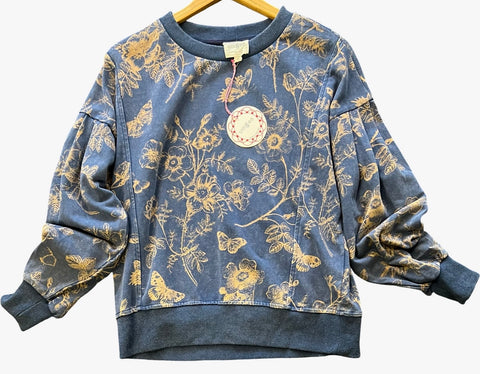 "Eliana" Mineral Washed Pullover - The Katie Grace Boutique