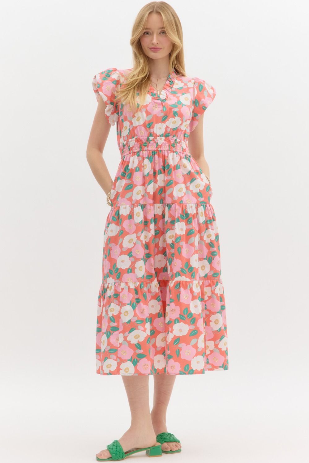 "Stella" Floral Midi Dress