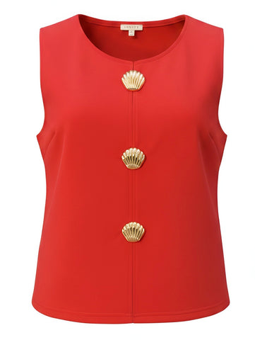 "Shelly" Sleeveless Blouse - The Katie Grace Boutique
