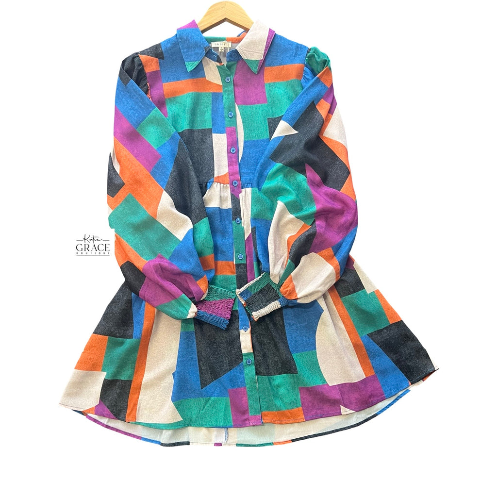 "Rachel" Long Sleeve  Dress - The Katie Grace Boutique