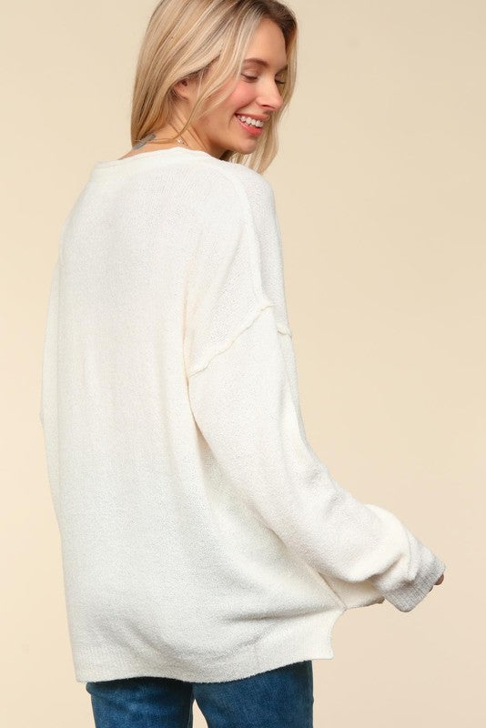 "Creama" Cream Sweater - The Katie Grace Boutique