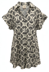 "Clara" Scalloped  Detail Dress