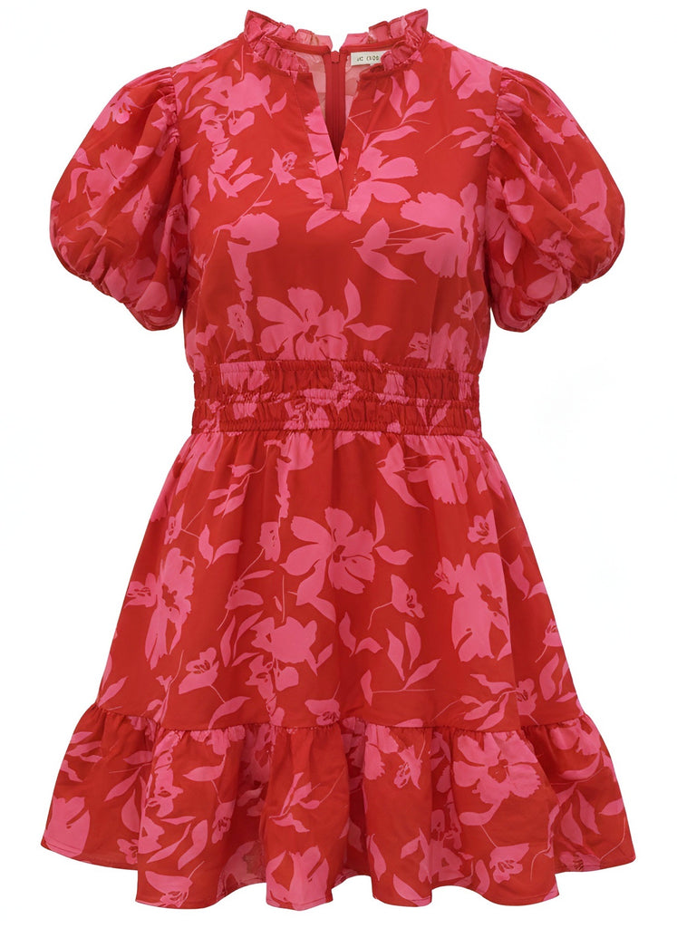 "Rosie" Puff Sleeve Dress - The Katie Grace Boutique