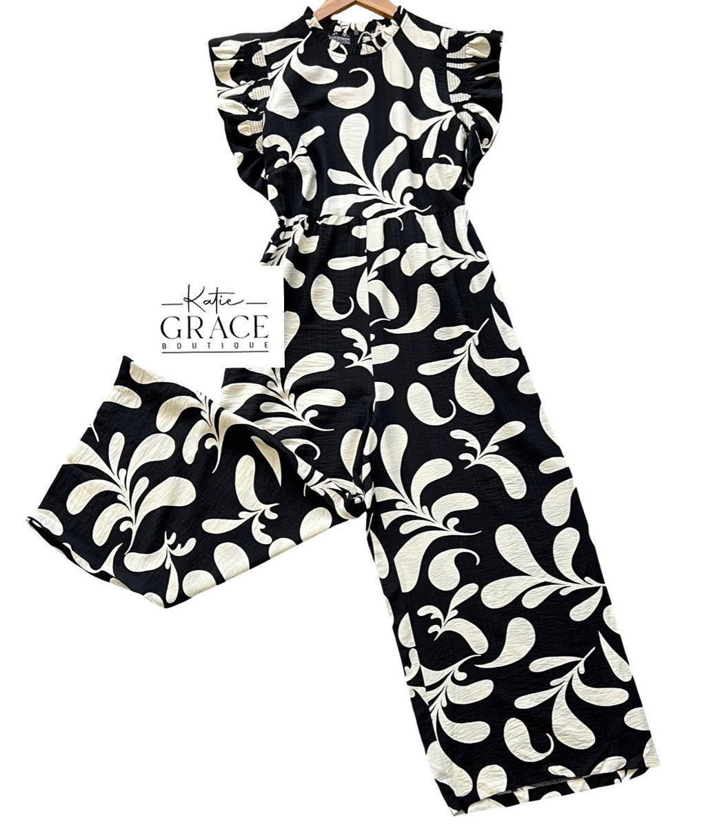 "Elanor" Ruffled Jumpsuit - The Katie Grace Boutique