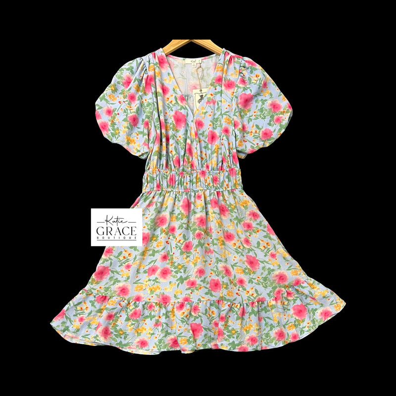 "Daphne" Floral Dress - The Katie Grace Boutique