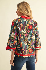 "Poppy" Floral Blouse