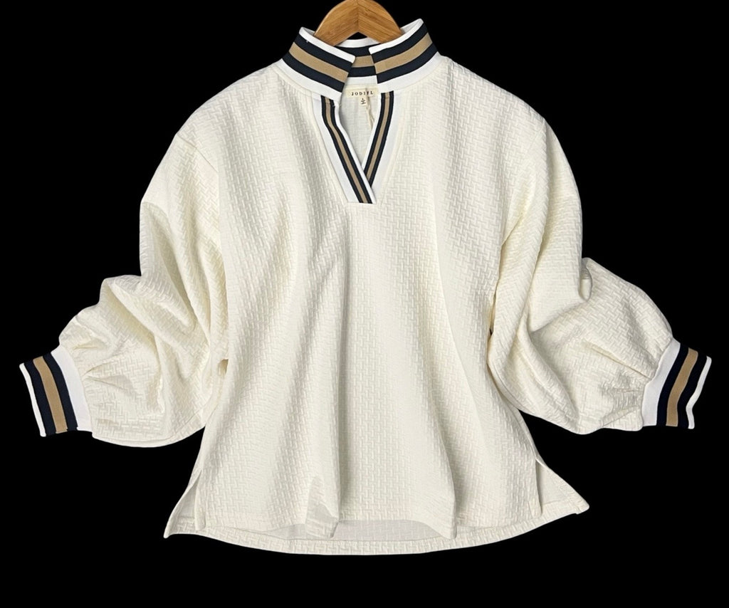 "Dianna" Striped Contrast Top