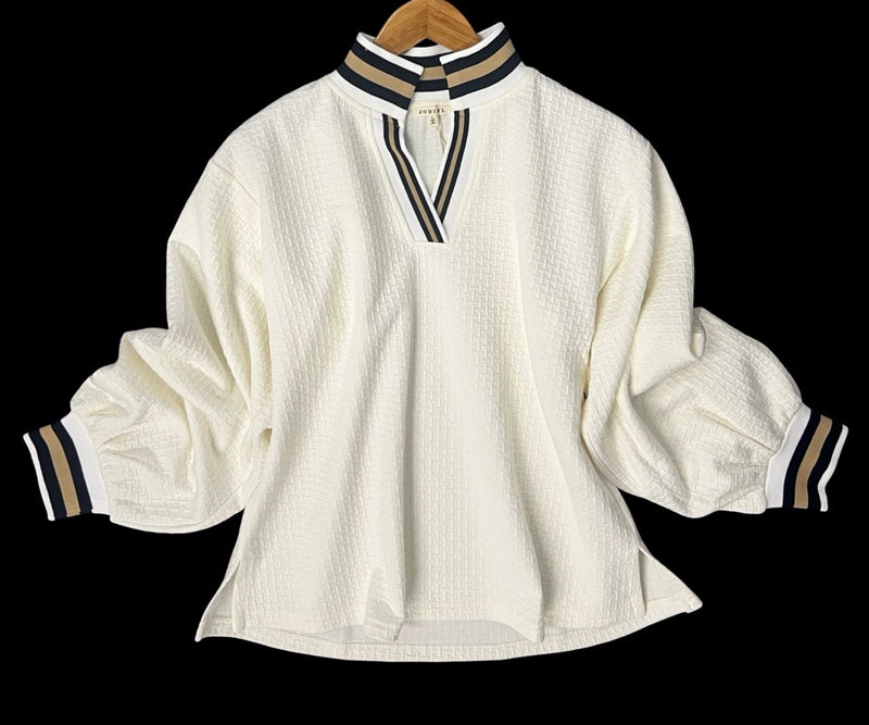 "Dianna" Striped Contrast Top