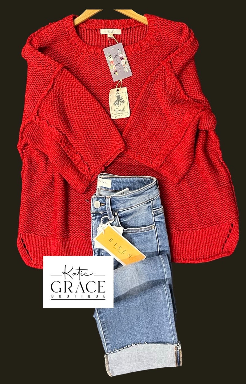 "Annalise" Chunky Knit Sweater - The Katie Grace Boutique