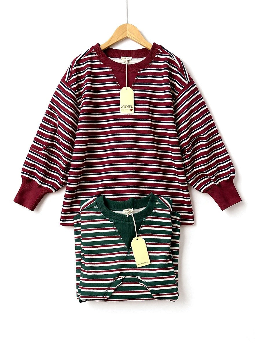 "Kelso" Thermal Striped Pullover, 2 colors