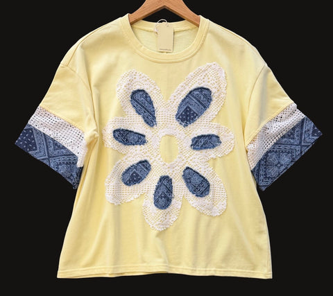 "Mallory" Applique' Top - The Katie Grace Boutique