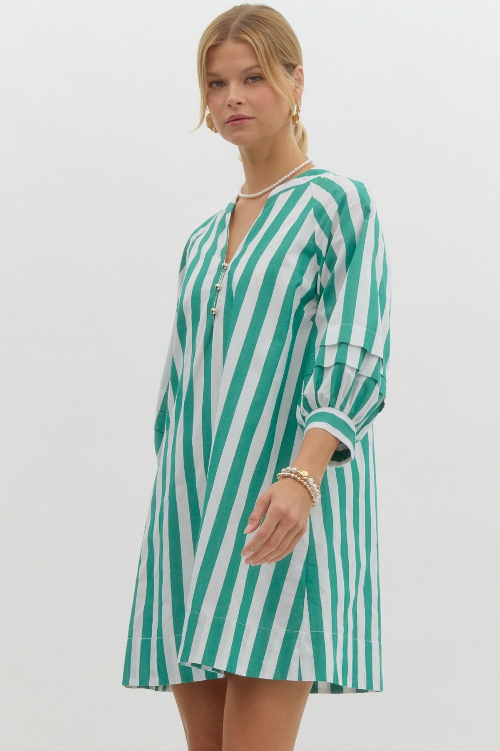 "Amelia" Striped Dress - The Katie Grace Boutique