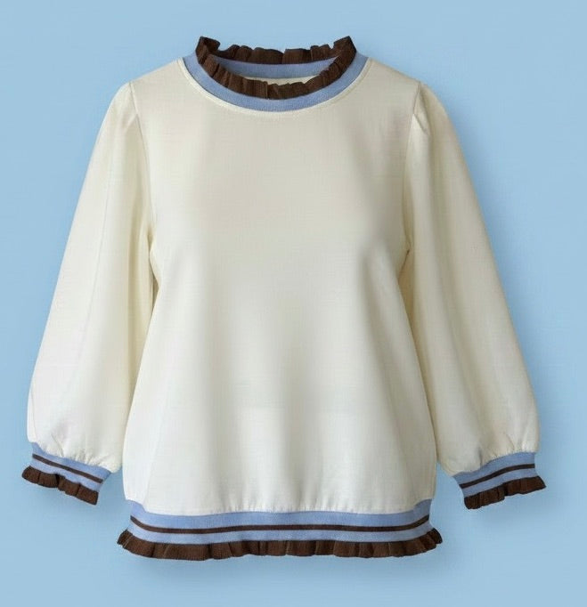 "Greta" Pullover Ruffled