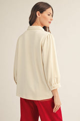 "Camille" 3/4 Luxe Knit Top