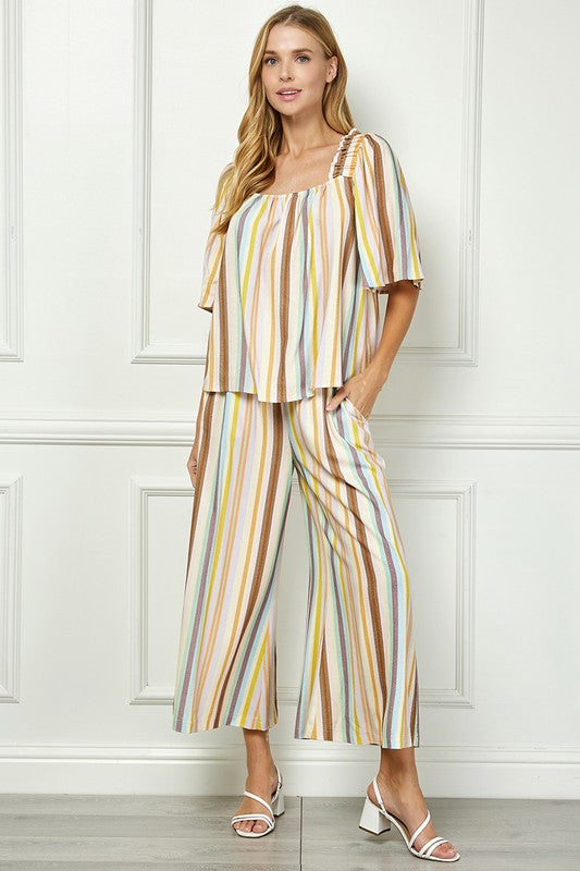 "Emily" Striped Pants - The Katie Grace Boutique