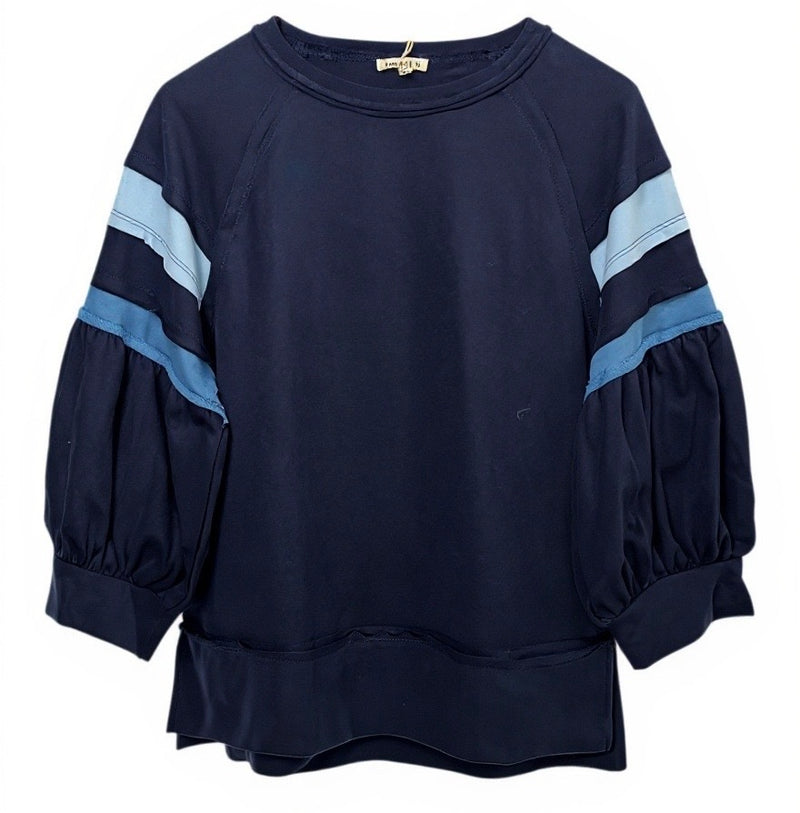 "Andi" Raglan Pullover, Navy - The Katie Grace Boutique