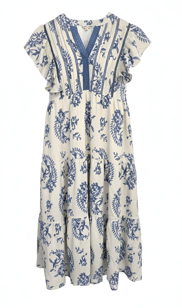 "Sophie" Paisley Midi Dress - The Katie Grace Boutique