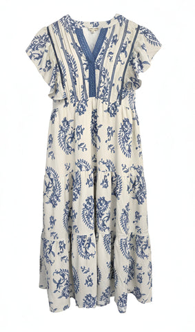 "Sophie" Paisley Midi Dress - The Katie Grace Boutique