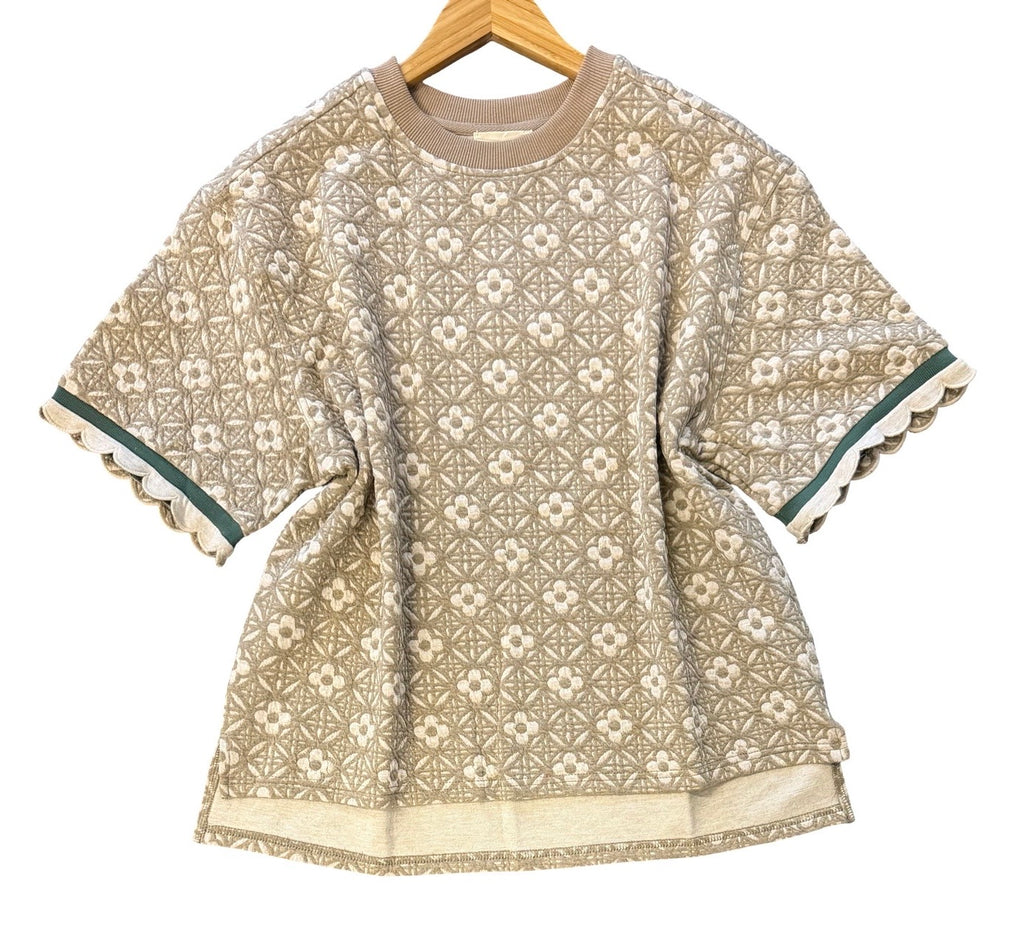 "Manda" Jacquard Top - The Katie Grace Boutique